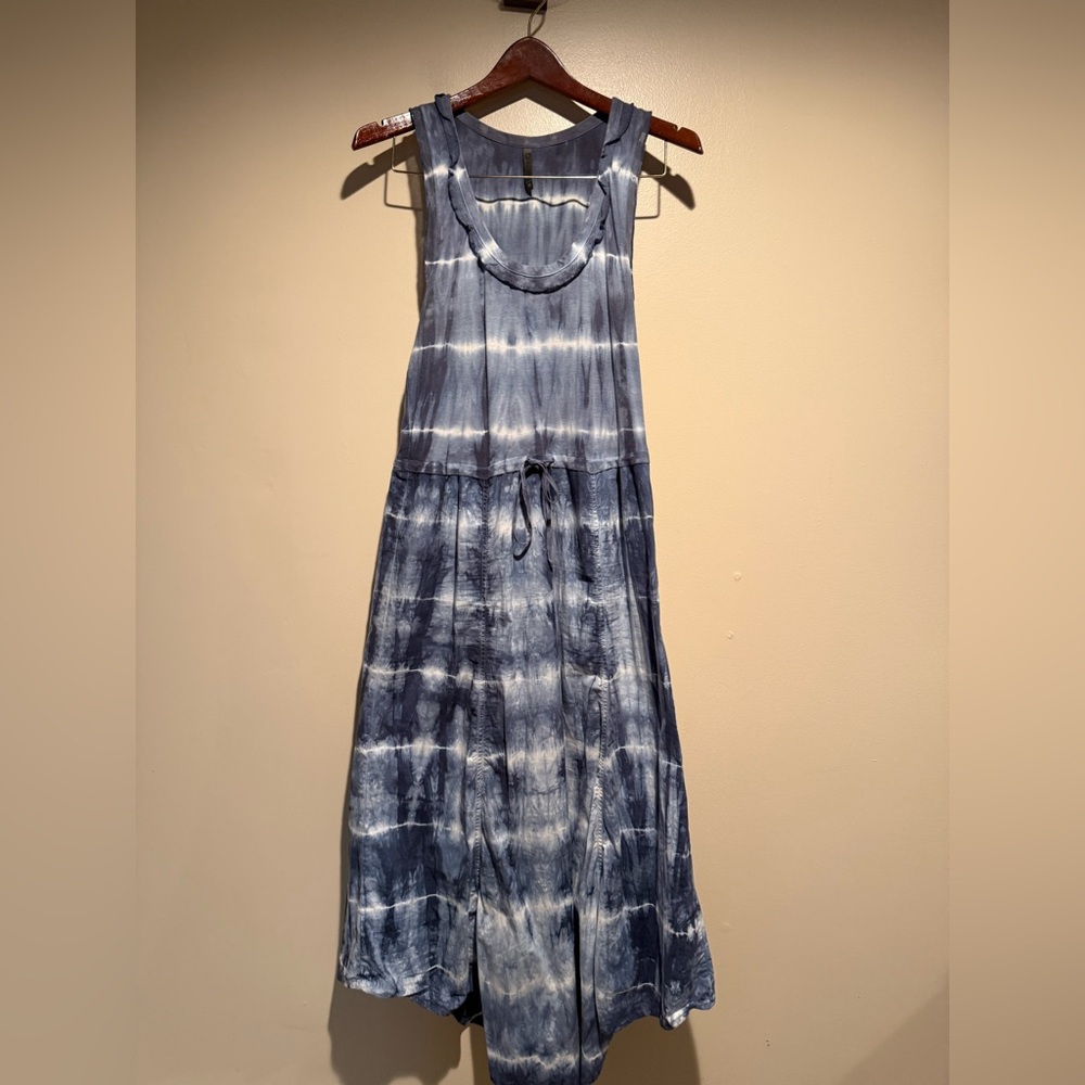 XCVI | Sleeveless Tie Dye Asymmetrical Maxi Dress